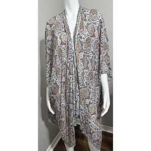 J Jill Kimono Xl 3X 2x 1x Plus Floral Boho Summer Beach